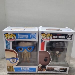 Funko Pop! Vinyl Figures - Titus (Rebel Moon) & Brains (Thunderbirds)